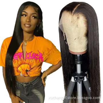 12A Raw Indian Hair HD Lace Frontal Wig Brazilian Virgin Swiss Lace Closure Front Bone Straight Human Hair Wigs For Black Women